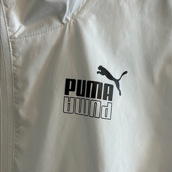 Puma White Utility Jacket Lightweight Sporty Design - Picture 5 of 8